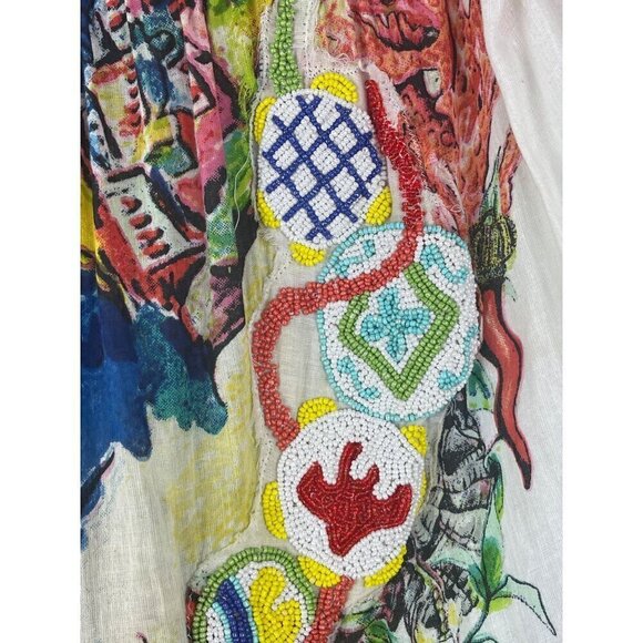 Antica Santoria women's flouncy top one size beautiful colors vacation cruise - Picture 7 of 16